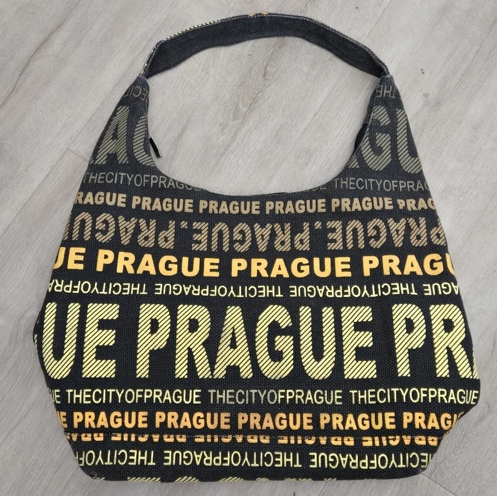 Robin Ruth Prague Central Europe Black and Cream  Women's Boho Hobo Bag O/S